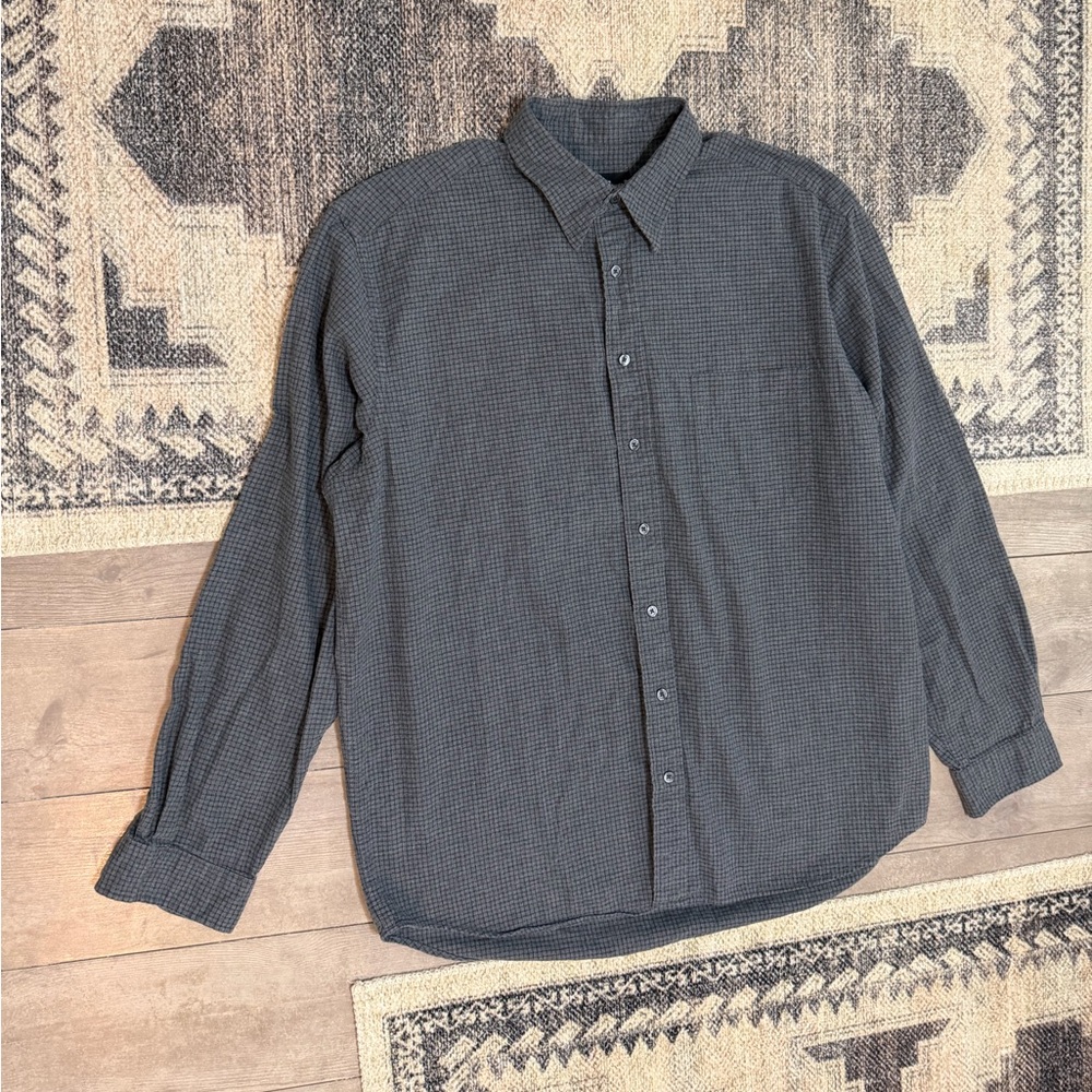Vintage Y2k Eddie Bauer Men’s Cotton Flannel Button Down Shirt Size Xl Tall